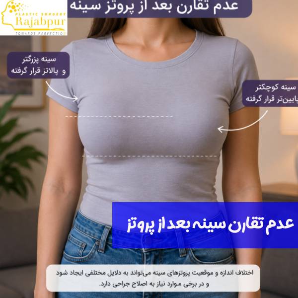 عدم تقارن سینه بعد از پروتز